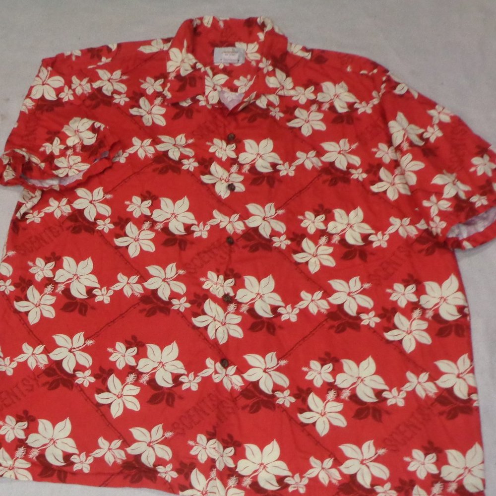 Scentsy Short Sleeve Hawaiian Camp Button Shirt  Size XL